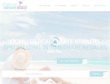 Tablet Screenshot of preferredtimeshare.com